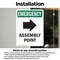 Signmission Assembly Point (Right Arrow) With Symbol, 10 in W x Rectangle, Vinyl Decal OS-2PACK-EM-D-1014-V-10431 - alternate 3
